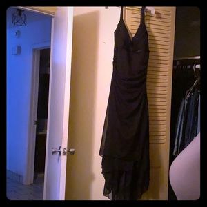 Black high low dress
